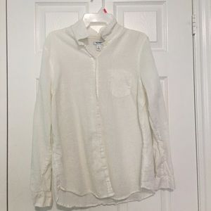 super cute old navy sheer button up-linen & cotton